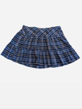 Y2K 2000s‎ Mall Fashion Fresh Brewed Plaid Cotton Mini Skirt - Approx Large